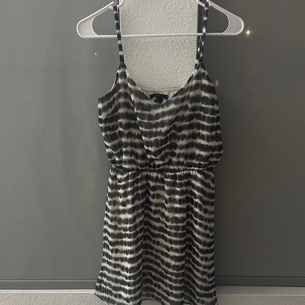 Forever 21 Black and White Striped Mini Dress
